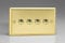 Varilight Victorian Brass Classic V-Pro IR 4 Gang 4 x 100W LED Multi-Way Remote/Touch Control Dimmer Master Unit