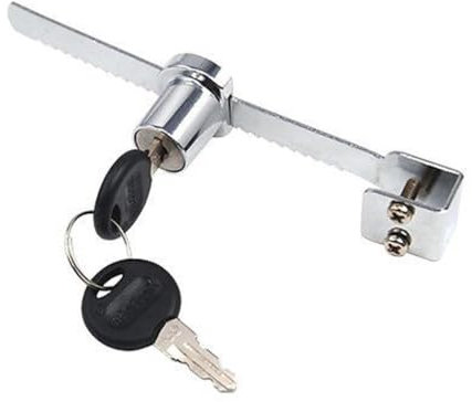 TrAdE Shop Traesio Lucchetto per Porta ARMADI in Vetro Scorrevole 2 Chiavi Mobile VETRINA Display