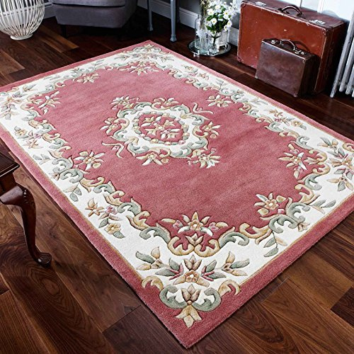 Rugs Direct Rug, 100% Wool, Pink, 200cm x 285cm