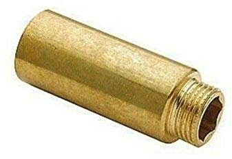 PROLUNGA FILETTATA OTTONE GIALLO MF 3/4x40 mm TUBO ACQUA GIUNZIONE PROLUNGO