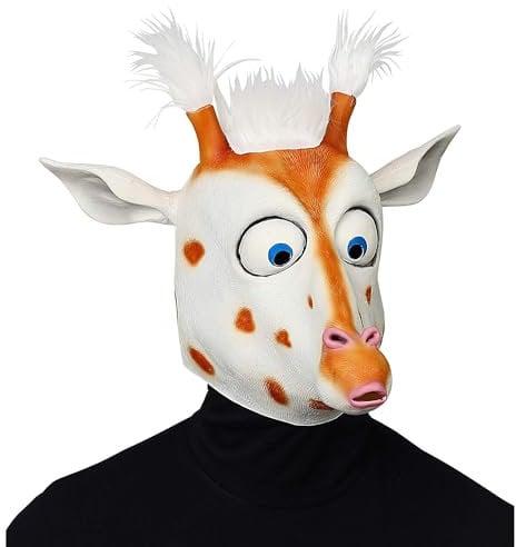 Widmann Srl Maschera Giraffa in Lattice per Adulti, Multicolore, WDM03303