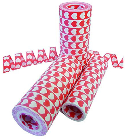 PARTY DISCOUNT® Luftschlange Herzen, rot-weiß, 4 m