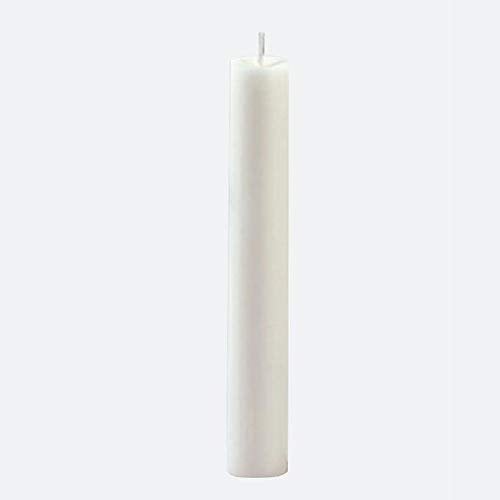 Lambert Kerze rund mit Glockenkopf durchgefärbt Elfenbein, H 25 cm, D 3 cm, geeignet Leuchter und -Windlichter 39940