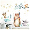 Little Deco Wandaufkleber Fuchs Bär Indianer I 97 x 74 cm (BxH) I Wandtattoo Kinderzimmer Waldtiere Pfeil Bogen Junge Babyzimmer Wandsticker Baby Bilder DL206-6