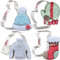 LILIAO Winterurlaub Weihnachten Ausstechformen Set, 4-Stück, Hut, Fäustling, Hässlicher Pullover und Strümpfe Ausstecher Ausstechform, Edelstahl