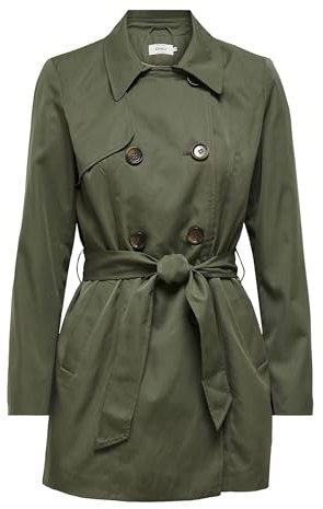 ONLY Onlvalerie Trenchcoat CC Otw Impermeabile, Grape Leaf, XS Donna