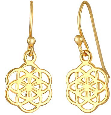 Nenalina Ohrringe Silber 925 Damen Ohrhänger Blume Boho Style