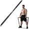 INNSTAR Widerstandsbänder Stange Fitnessstäbe, Kohlenstoffstahlrohr Verdickung - Maximale Belastung 362Kg/798Lbs für PowerLifting, Bankdrücken etc Heim Fitness Training, Ganzkörpertraining(Schwarz-38)
