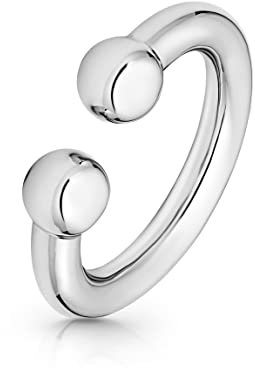 Premium Hufeisen Eichelring aus medizinischen Edelstahl Cockring Penisring Stahl in Hufeisenform (MS24_483) (Ø: 25 mm)