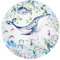 Wandtattoo Kreis Unterwasserwelt I Koralle, Fische Kinderbilder Junge Kinderzimmer Mädchen Aufkleber Osomhome 120x120 cm