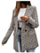 KUKICAT Blazer Carreaux Femme Casual Veste de Costume Revers Manches Longues Hiver Loose Manteau Tailleur Pied de Poule