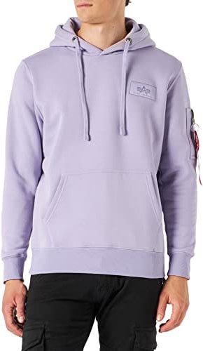 ALPHA INDUSTRIES Herren Back Print Hoody Kapuzensweat Kapuzenpullover, Pale Violet, M