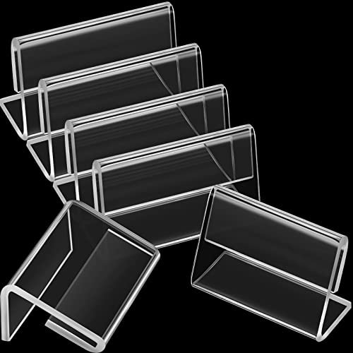 70 Stück Mini Acryl Preisschilder L Form Etiketten Stand Transparent Preis Etiketten Aufsteller für Namensschilder Einzelhandel Karten Tisch Display, 1,57 x 0,79 Zoll/ 4 x 2 cm