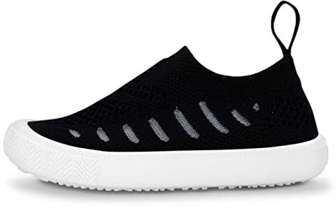 Jan & Jul Kinder Schlupfschuhe, Bequeme Turn-Schuhe für Kinder (Schwarz, EU Size 23)
