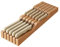 In-Drawer Knife Block Organizer - Bamboo Wood Drawer Knife Organizer-Protecting Knife Organizer Block Holds Up To 11 Knives（Not Included）