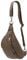 SH Leder ® echt Leder Hüfttasche Damen Herren Unisex Gürteltasche für Festival Reise Bauchtasche mittelgroße Crossbody Bag Frauen Ledertasche 32x17cm Marie G528 (Dunkeltaupe)