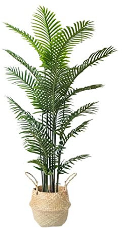 Künstliche Pflanzen Kunstbaum Künstlicher Baum, Große Palme Mit Graskorbbasis, Gefälschter Baum, Topfpflanze, Grüne Pflanzen, Ornamente, Bodendekoration Kunstpflanze Künstlicher Baum ( Size : 180cm )