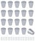 SPDYCESS 20 Piezas Pomos para Armario, Tiradores Armarios para Muebles con Tornillos, Tirador Perillas Cajón Puerta Roperos, para Cocina Aparador Alacenas Tocador, Plata