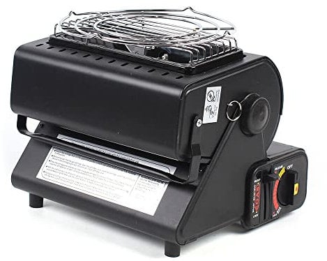 Keramik 2in1 Gasheizung Gasstrahler Heizung Gas Heizstrahler Camping Heizung 1300W Zeltheizung Gasheizer Heizgerät Tragbar Heizung Gas 100g/H Für Wohnwagen Camping