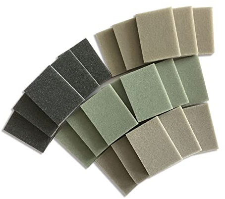 5pcs Sanding Sponge Sanding Block Sandpaper Sanding Disc 300-3000 Grits Sand Block Pad 30 * 40mm for Metal Drywall Wood Car Polishing,300,400 Grit