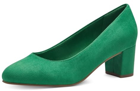 Jana Damen Pumps mit Blockabsatz Vegan, Metallisch (Green), 37 EU