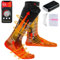 KEMIMOTO Beheizbare Socken, Elektrische Heizsocken mit APP-Fernbedienung, 7,4V Heizbare Socken aus Nylon mit USB, 3000mAh Akku, Beheizte Socken Herren Damen, für Jagd, Wandern, Camping, Skifahren