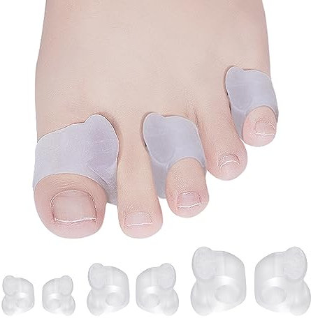 Zehenstrecker, 18 Stücke Gel Zehenstrecker Kleiner Zeh, Silikon Zehenspreizer, Pinky Toe Separatoren, Zehenstrecker für überlappende Zehen