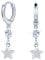 MICMIF Sterne Ohrringe Silber 925 hängend für Damen, S925 Sterling Silber Ohrring Stern Zirkonia Ohrhänger Hoop Ohrringe Creolen Klein mit Anhänger Stern Schmuck für Frauen Mädchen