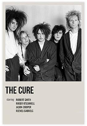 TONFON The Poster & Cure English Rock Band Poster Leinwand Poster Schlafzimmer Dekor Sport Landschaft Büro Zimmer Dekor Geschenk ungerahmt 30 x 45 cm