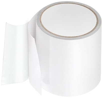 QGUQSSL Wasserdichtes Zelt Reparaturband, Zelt Klebeband, Reparaturband, 5cm * 10M Transparentes Hochleistungsklebeband, PET Planenband für abdeckplane, Markise, Zelt (5cm*10m, Transparent)