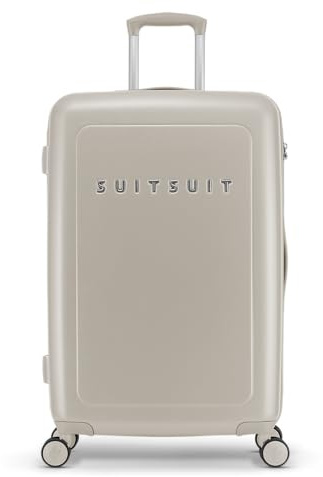 SUITSUIT Koffer Groß 76 cm - Hartschalen Reisekoffer mit Rollen - TSA-Schloss - 82 L - Natura Bleached Sand