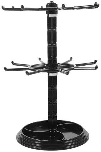 PACKOVE Schlüsselanhänger-Aufhänger Schmuck Ohrringständer aus Eisen Halskettenständer-Display Regal Halskettenhalter-Organizer kleiner Kettenhalter drehbar Spiral- Brieftaschenhalter