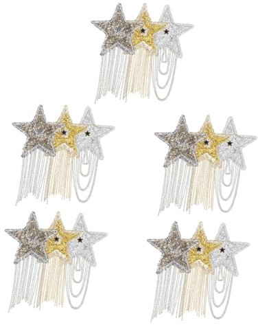 DIYEAH 15 Stk Stoff Mit Pentagramm-strasssteinen Blatt-hut-patches Strass-hut Quastenbesatz Multifunktionale Hutaufnäher Hutzubehör Abriebfeste Fellflecken Kind Empfindlich Glas Banner