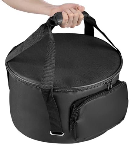 SIRUITON Dutch Oven Tragetasche für 12 Inch Dutch Oven, Passend für φ41* 27cm Dutch Oven, Tragetasche mit extra inneren gekreuzten Riemen & Taschen, Dutch Oven Zubehör, Aufbewahrungstasche