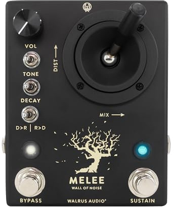 Walrus Audio Melee Wall of Noise Reverb and Distortion Guitar Effect Pedal - Black - Model 900-1069BK