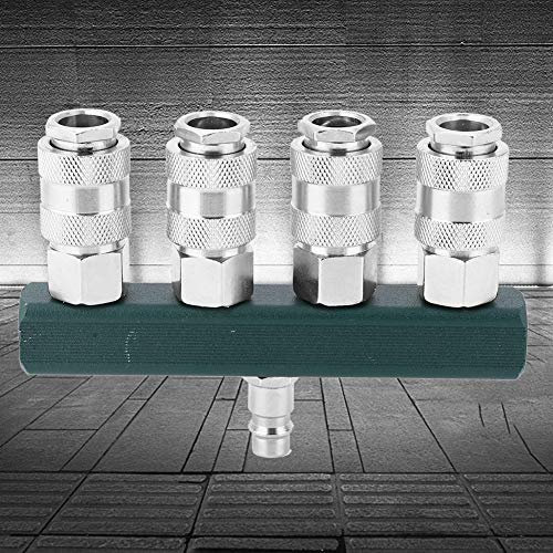 Collecteur D'air 1 Prise 4 Npt 14 × 13 × 3 Connecteur Rapide 4 Voies 1 Filetage 4 Pouces Npt Coupleur de Tuyau de Raccords Pneumatiques Connecteur 1 Prise 4 Npt
