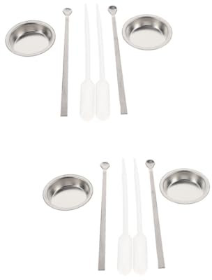 DIYEAH 2 Sets Model Painting Model Paint Tray Painting Tools Paint Mixing Tray Model Paint Mixing Sticks Model Paint Mixing Cup Paint Stirrers Model Supply Painting Tray re-usable