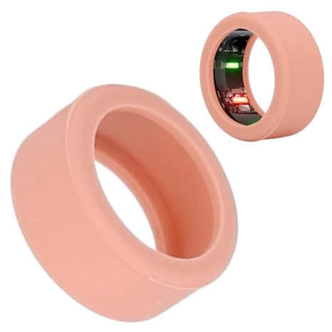 Cuifati Silikon-Ringhülle für Oura Ring 3, Kratzfeste, Staubdichte, Hautfreundliche, Elastische Silikonhülle, Waschbare Smart-Ring-Schutzhülle für das Training (Roségold)