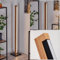 LED Stehleuchte Lemene, Stehlampe aus Holz/Metall/Kunststoff in Naturfarben/Schwarz/Weiß, Leuchte im modernen Design, Höhe 113 cm, mit Fußschalter, 23,5 Watt, 2450 Lumen, 3000 Kelvin