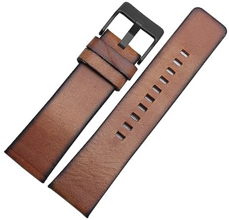 QTYQWC Echtes Lederarmband, kompatibel mit DZ 1399, DZ4280, DZ4290, 22 mm, 24 mm, 28 mm, Diesel-Uhrenarmband