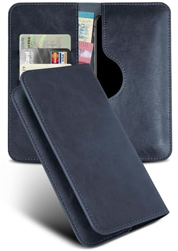moex Purse Case für Honor Magic V3 Handytasche mit Geldbörse, Klapphülle aus PU Leder mit Kartenfach, Flip Case Schutzhülle 360 Grad Rundumschutz Booklet Lederhülle, Blau