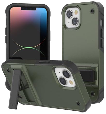 Pritify Armour Kickstand Case for iPhone XR Military Grade Heavy Duty Slim tective Back Cover Shockof Matte Finish with Raised Camera tection Durable Phone Case | Green