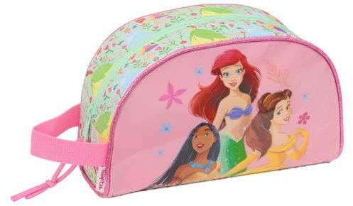 PRINCESAS Disney Bloom - Grande Trousse de Toilette pour Enfant, Adaptable au Chariot, idéale pour Les Enfants de 5 à 14 Ans, Confortable et Polyvalente, qualité et résistance, 26 x 16 x 9 cm, Vert