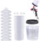 Lot de 10 gobelets jetables pour de peinture - Gobelets de peinture portables pour de peinture - Kit de pulvérisation de peinture de voiture - Gobelet doseur avec couvercle pour