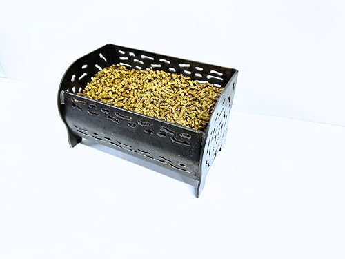 Panier à pellets/granulés bruleur pour cheminée/poele et exterieur haute qualitée fabrication robuste (Moyen)