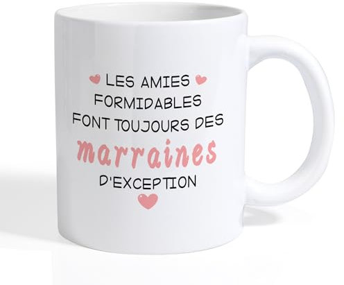 Cadeau Marraine Bapteme Mug Personnalisé Merci Idee Cadeau Baptême Marraine Cadeaux Communion Remerciements Cadeaux Fete Des Meres Noel Pâques Fête Des Mères Anniversaire Nouvelle Année Noël Original