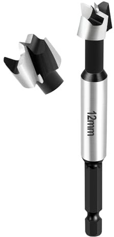 NICAVKIT 12 mm Broca Forstner para madera, 12 mm Brocas Madera De Dientes Múltiples, cortador de agujeros para madera con vástago hexagonal, broca para madera