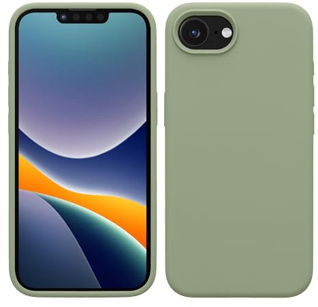 kwmobile Carcasa Compatible con Apple iPhone 16e Funda - Case TPU y Silicona antigolpes - Apto Carga inalámbrica - Gris Verdoso