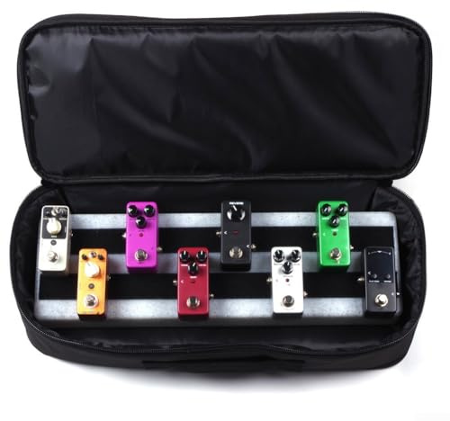 Gitarren-Effekt-Pedalboard-Tasche, tragbar, langlebig, Oxford-Stoff, einfacher Zugriff, mehrere Größen (28 x 15 x 16 cm)