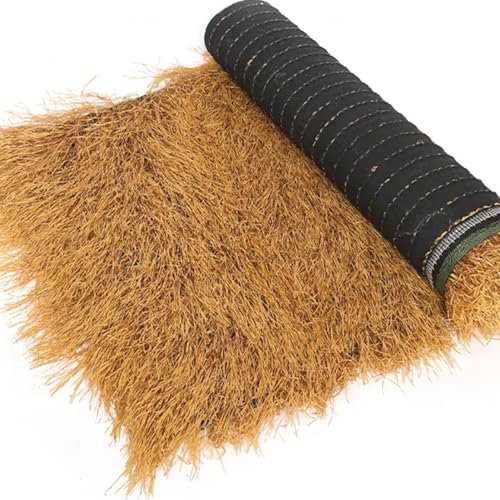 Artificial Straw MatsArtificial Thatch Roofing, Mexican Style Synthetic Palm Straw Rolls, Duck Blind Grass Hay Bales, Simulated Fake Straw Roofing Cover, For Fence Patio, Bar Decor, Hut, Bea